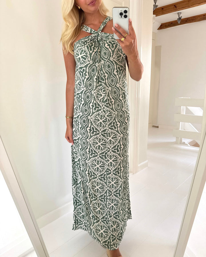 Vero Moda kjole menny sl knot laurel wreath/camille