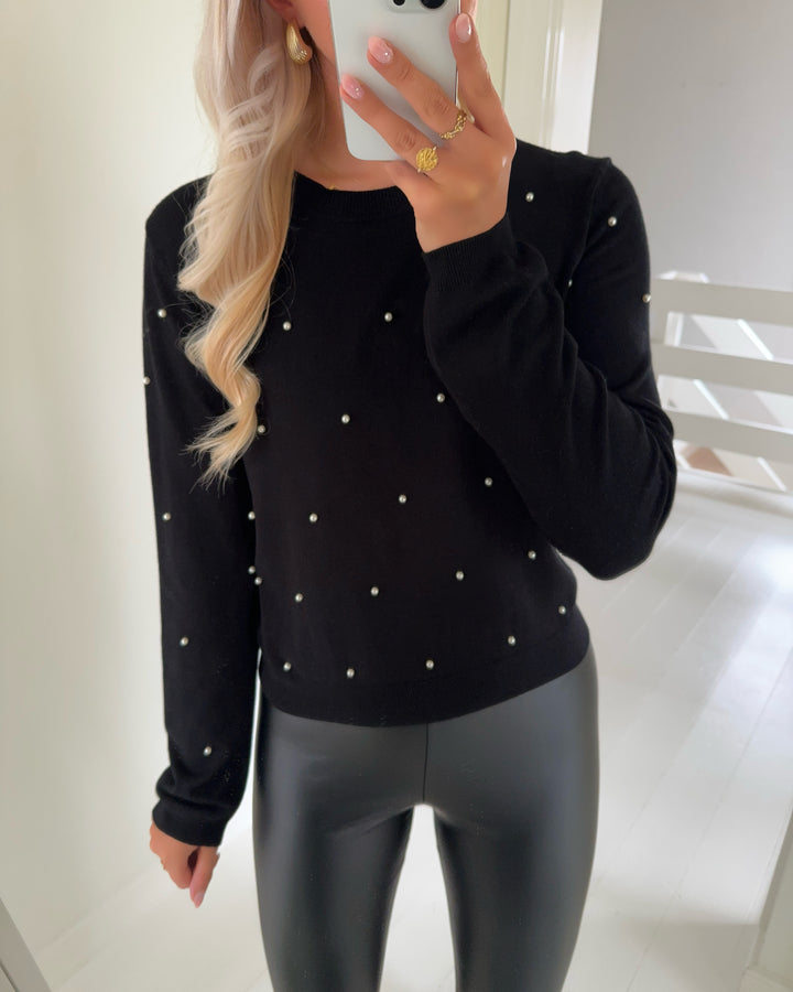 Vero Moda sweater glory pearl ls o-neck boo black