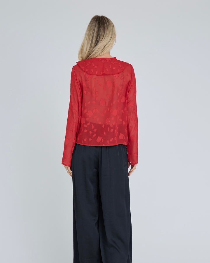 A-View bluse lay rush red