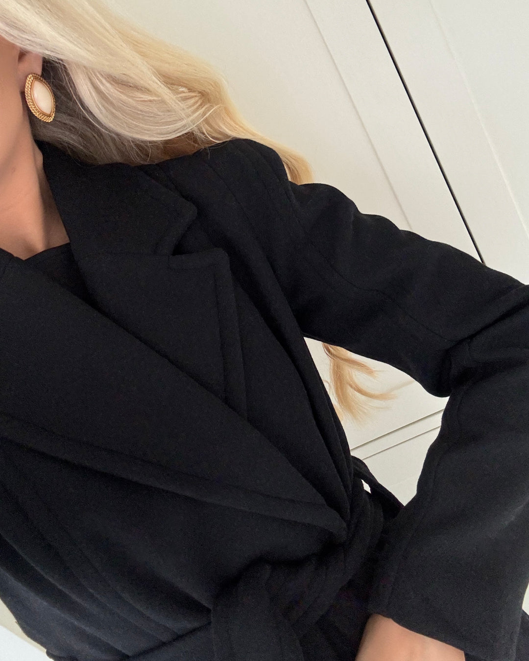 Y.A.S frakke kali wool blend black