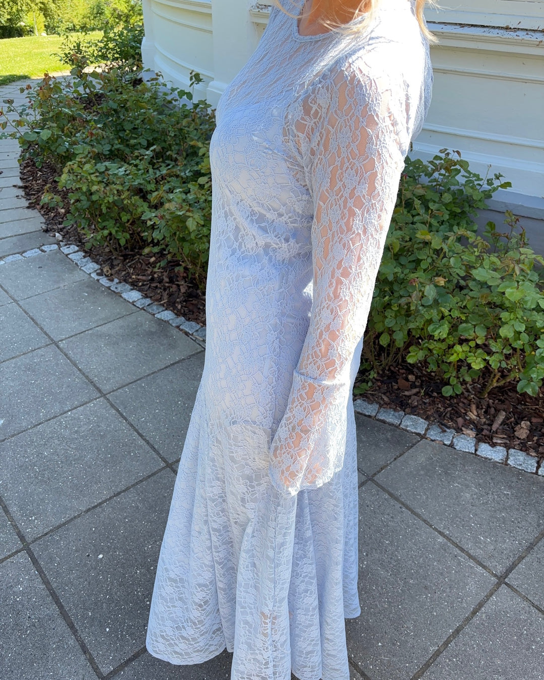 Vero Moda kjole loulou lace ls ankle brunnera blue