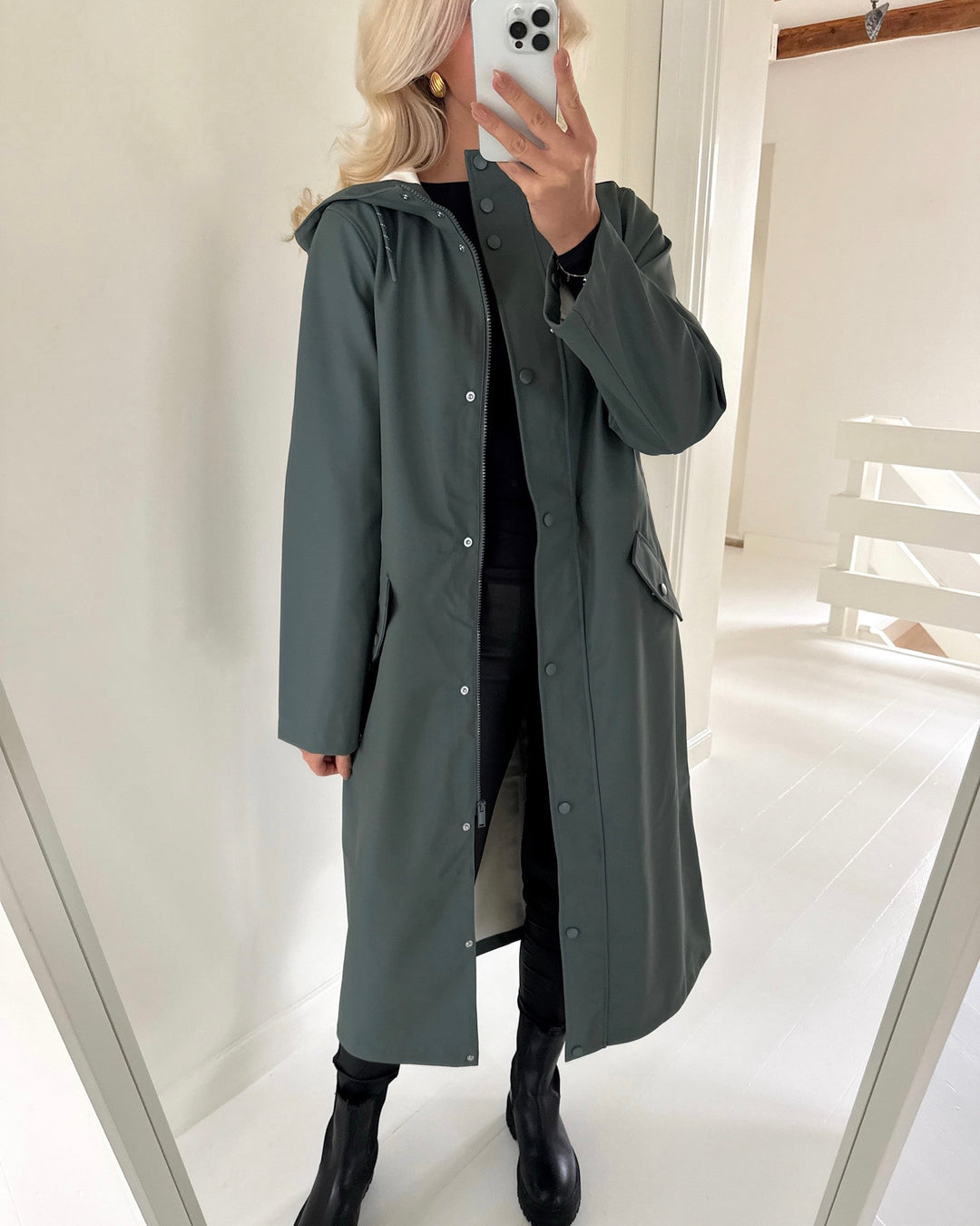 Vero Moda frakke malou long balsam green