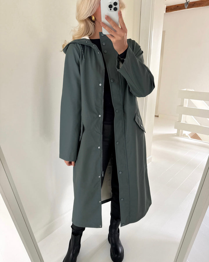 Vero Moda frakke malou long balsam green