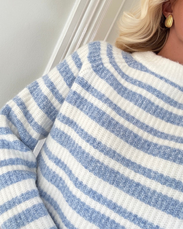 Sister's Point striktrøje hica-pu cream/blue