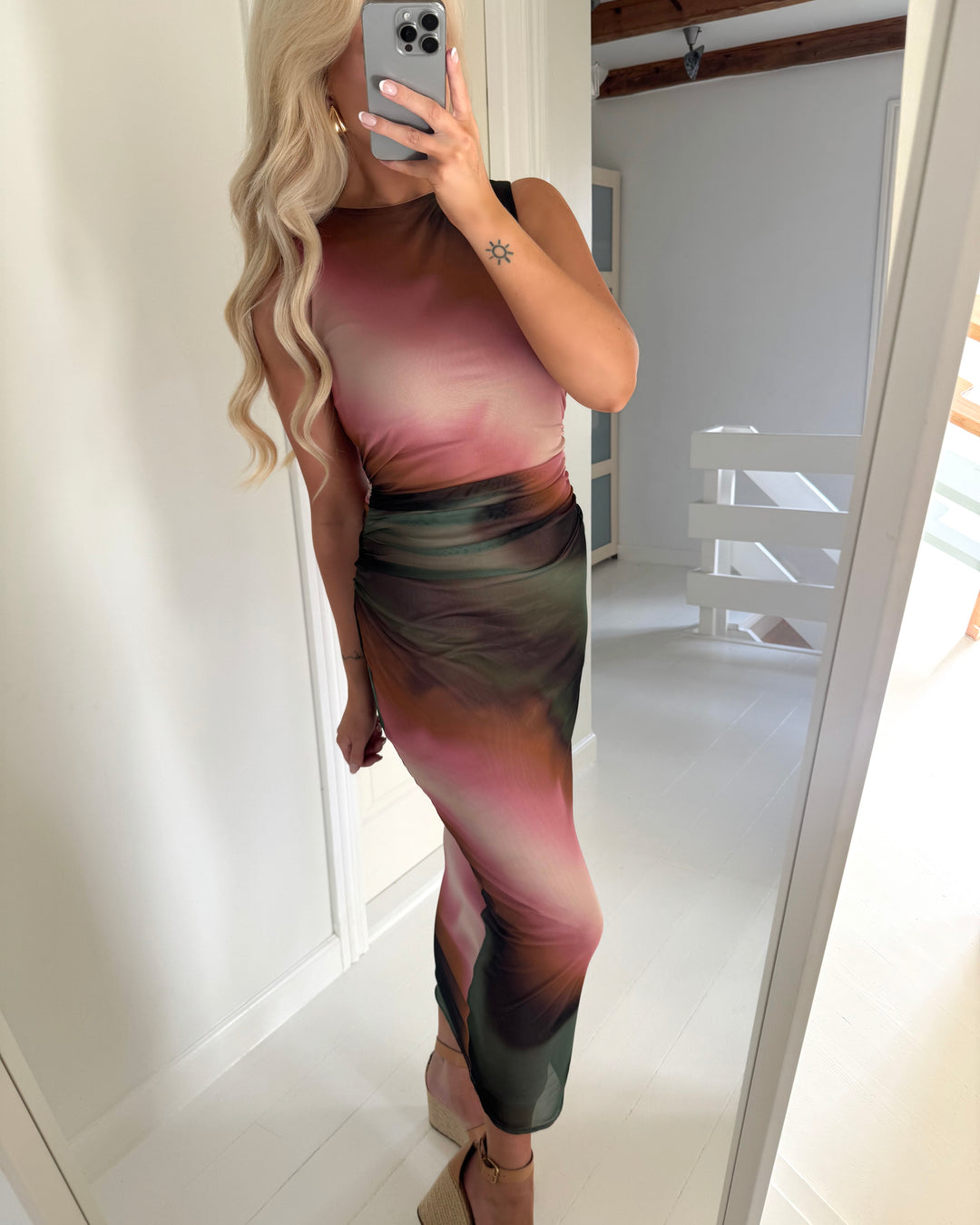 Sister’s Point kjole esme-dr12 rose/khaki - FORUDBESTILLING LEV. UGE 35
