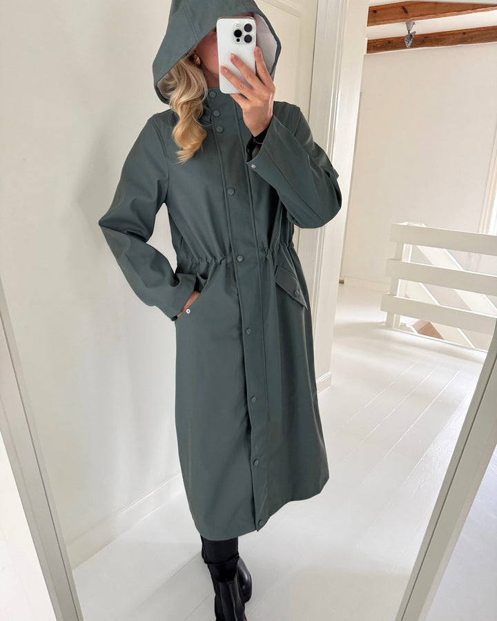 Vero Moda frakke malou long balsam green