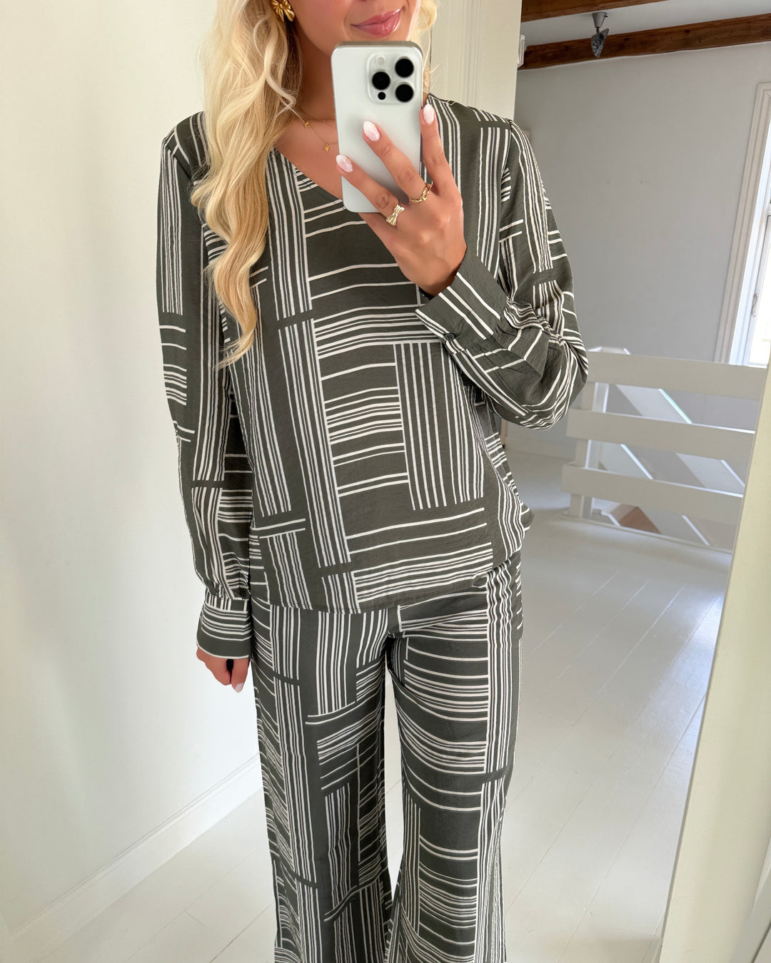 JDY bluse troya life ls long kambaba w. birch ikat stripes