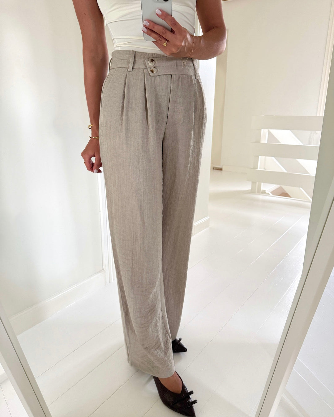 Aware by Vero Moda bukser braelyn mw wide pelican