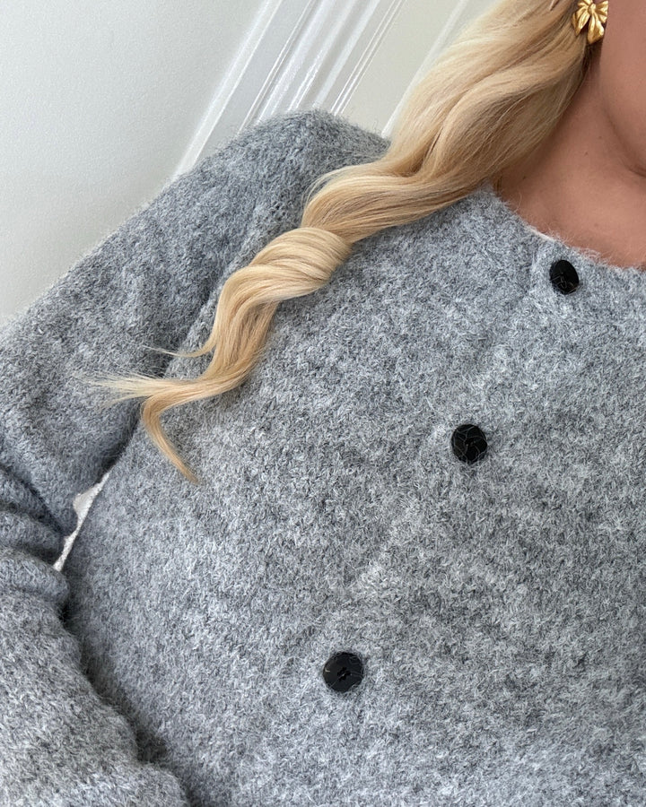 Vero Moda cardigan novah ls o-neck button ga noos medium grey melange