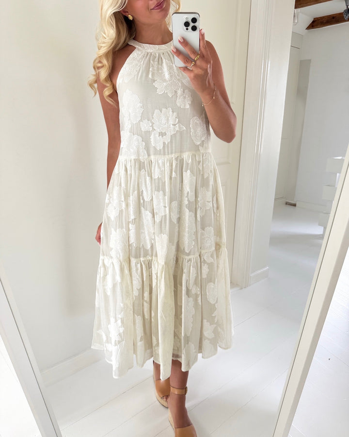Vero Moda kjole bronya halterneck 7/8 oatmeal