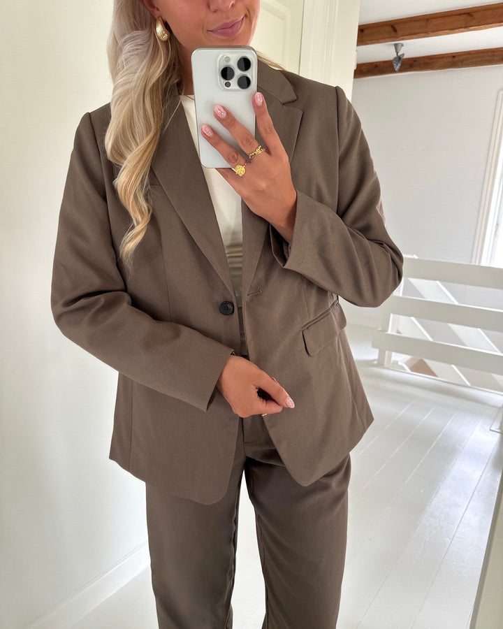 Vero Moda blazer ila ls chocolate chip