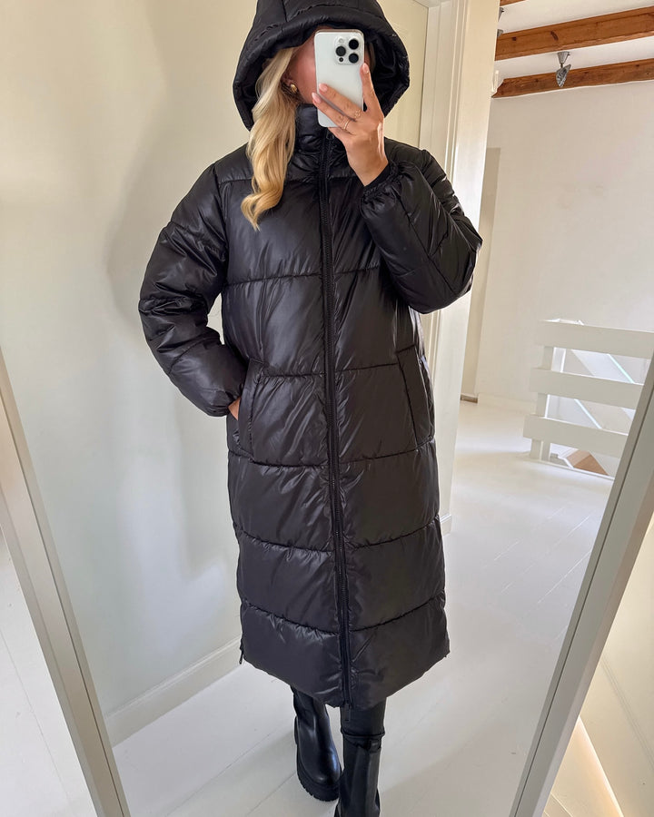 JDY jakke harper x-long puffer black