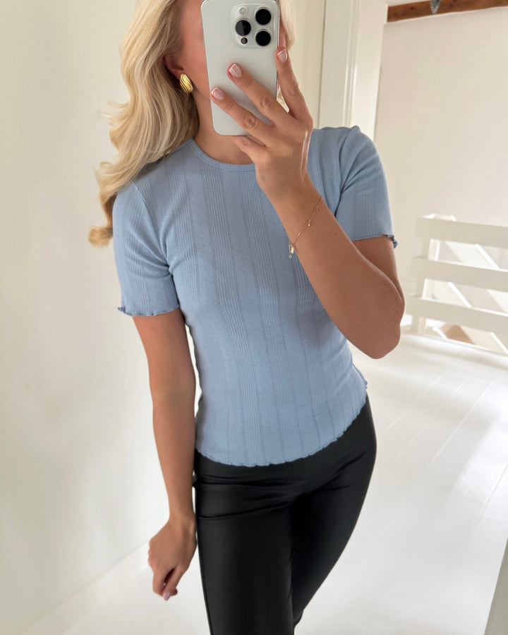 Only top tenna o-neck ss soft chambray