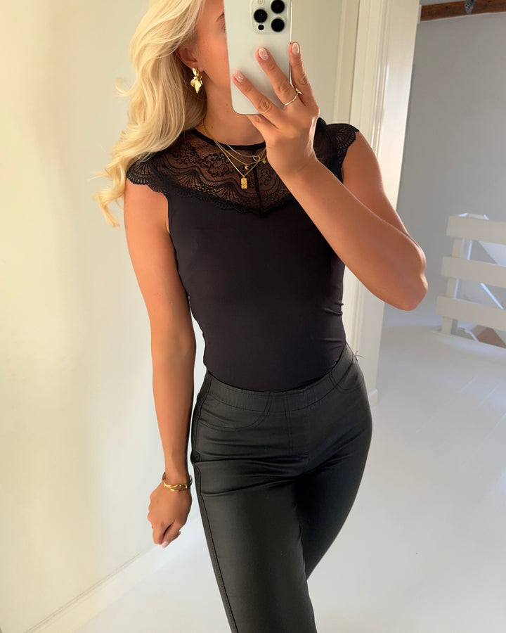 Pieces bodystocking sinna ss black