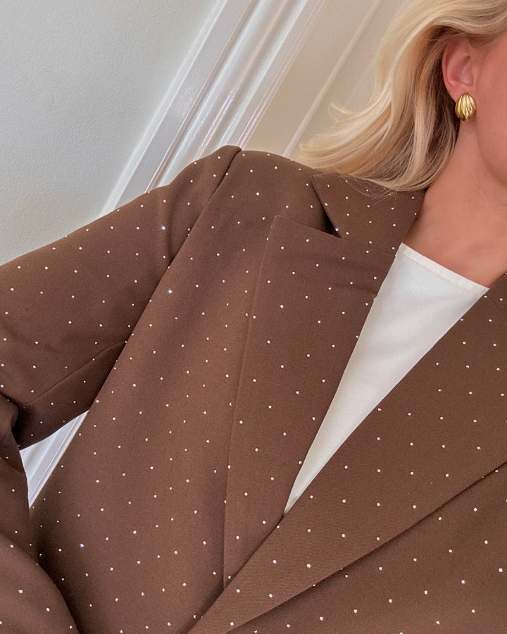 Love&Divine blazer love1021-6 brown rhinestone