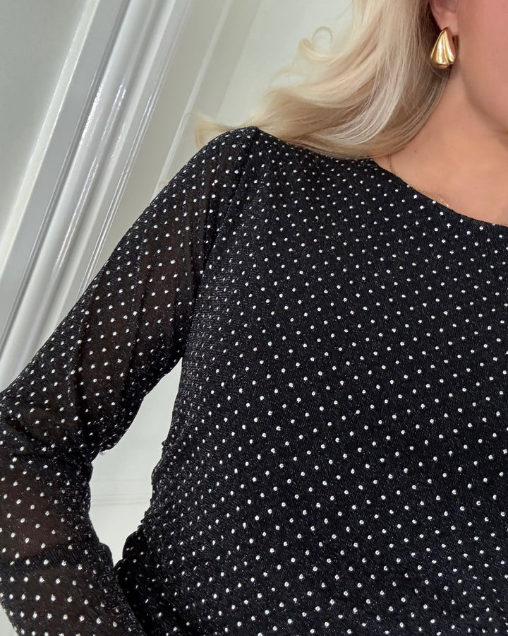 Sister's Point kjole esme-s.ls1 black/silver