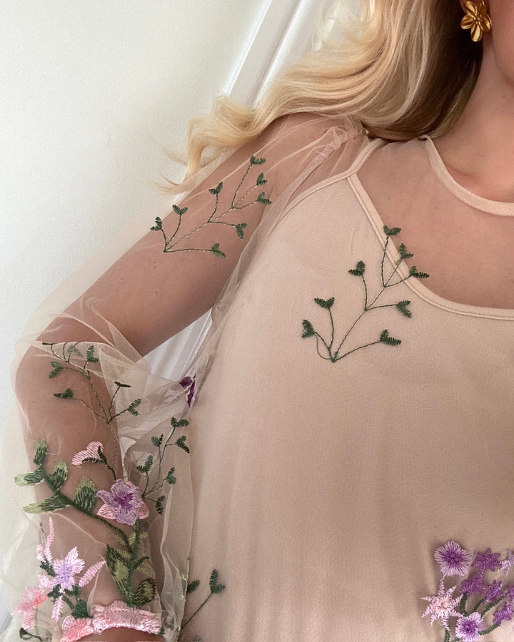 A-View kjole fuschia green/purple