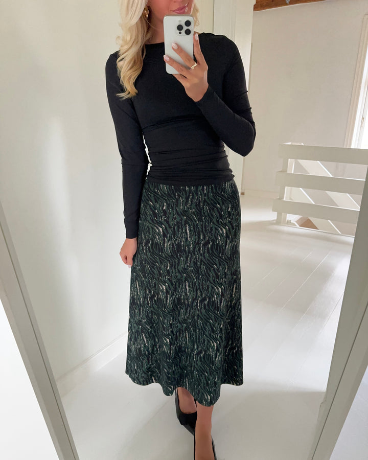 Sister's Point nederdel vya hunter green/zebra