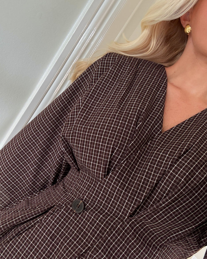 Love&Divine bluse 1510-1 brown check