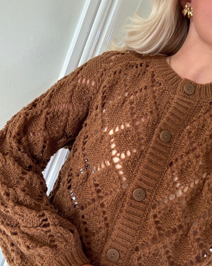 Vero Moda cardigan alice ls knit cardigan toffee