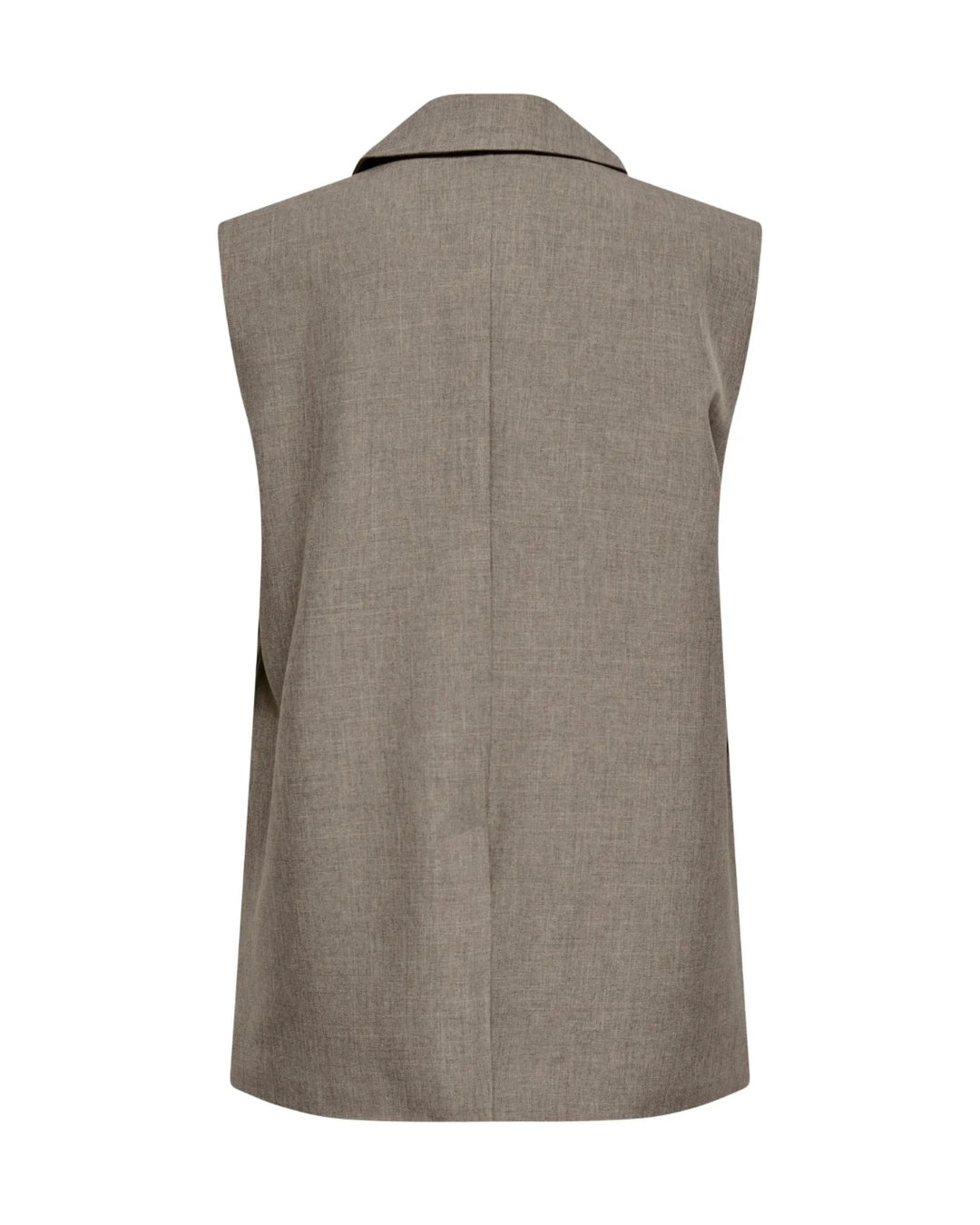 Only vest linda sl mel oversize waistcoat major brown melange