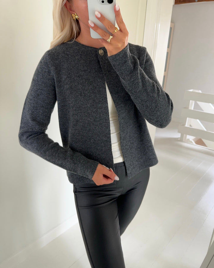 Vero Moda cardigan marina ls o-neck dark grey melange