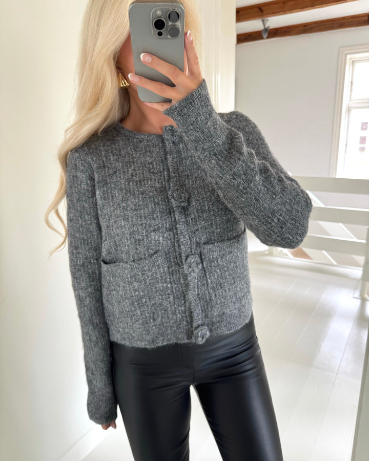Vero Moda cardigan blossom ls o-neck medium grey melange