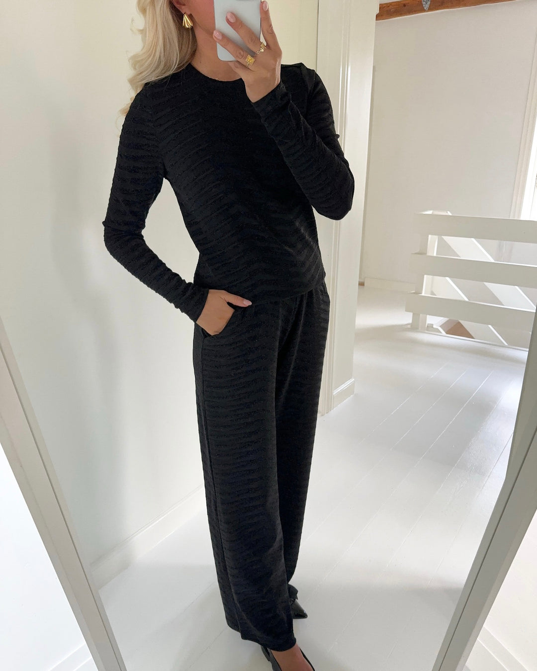 Sister's Point bukser vyla-pa black zebra glitter