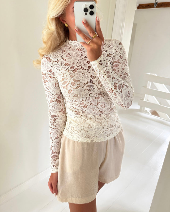 Y.A.S bluse lacey ls lace pristine