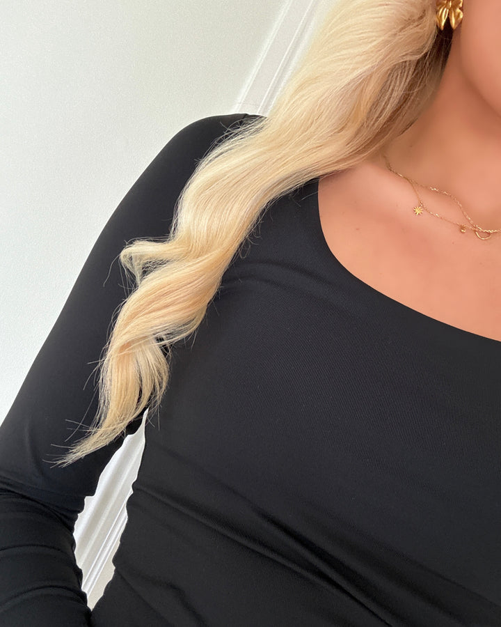 Only top ea l/s 2-way deep neck jrs noos black