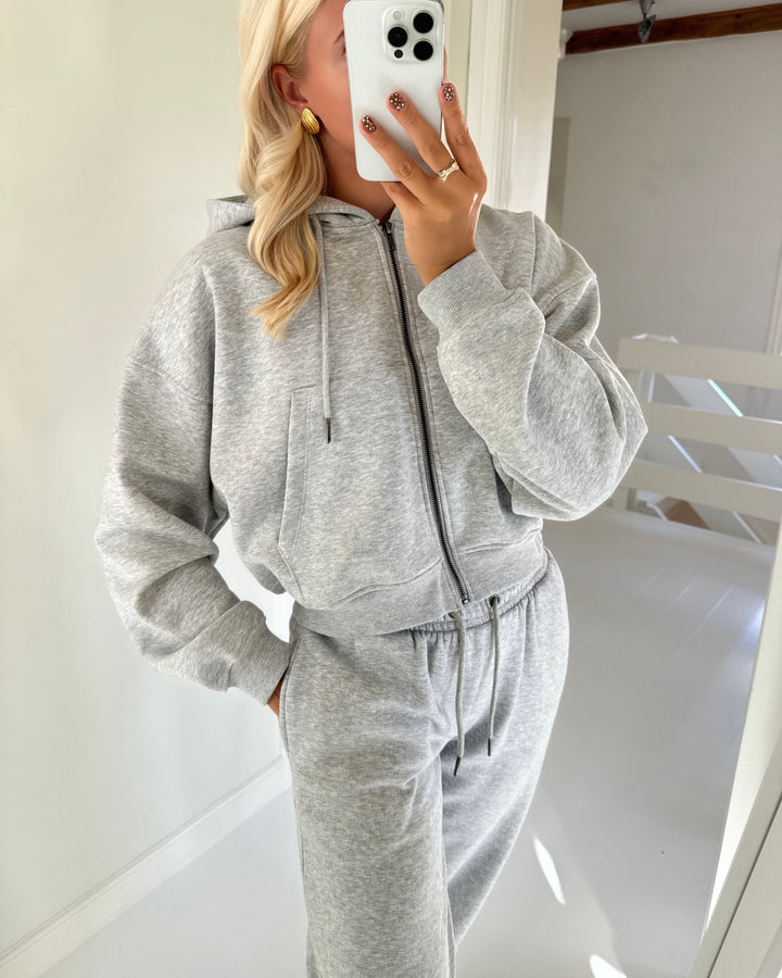 Sister’s Point trøje hike zip light grey melange