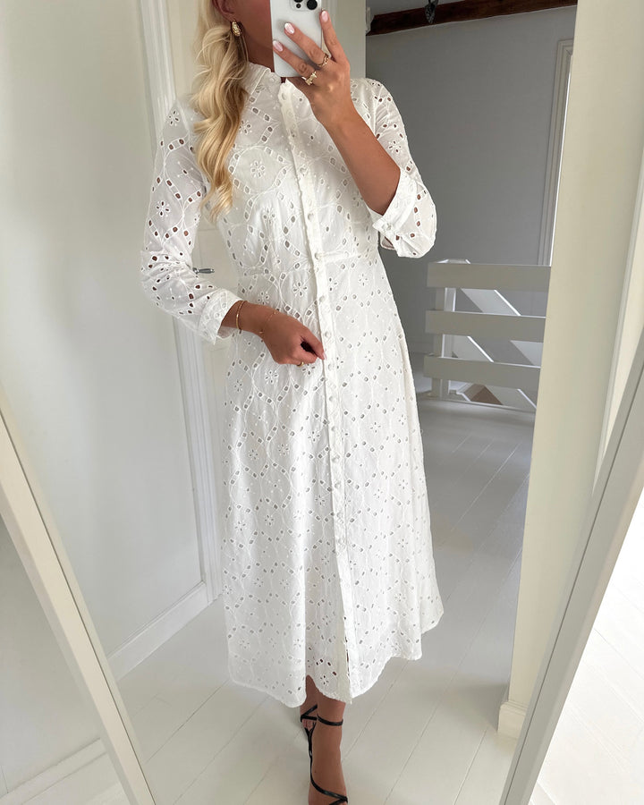 Y.A.S kjole savanno long shirt s. d2d star white