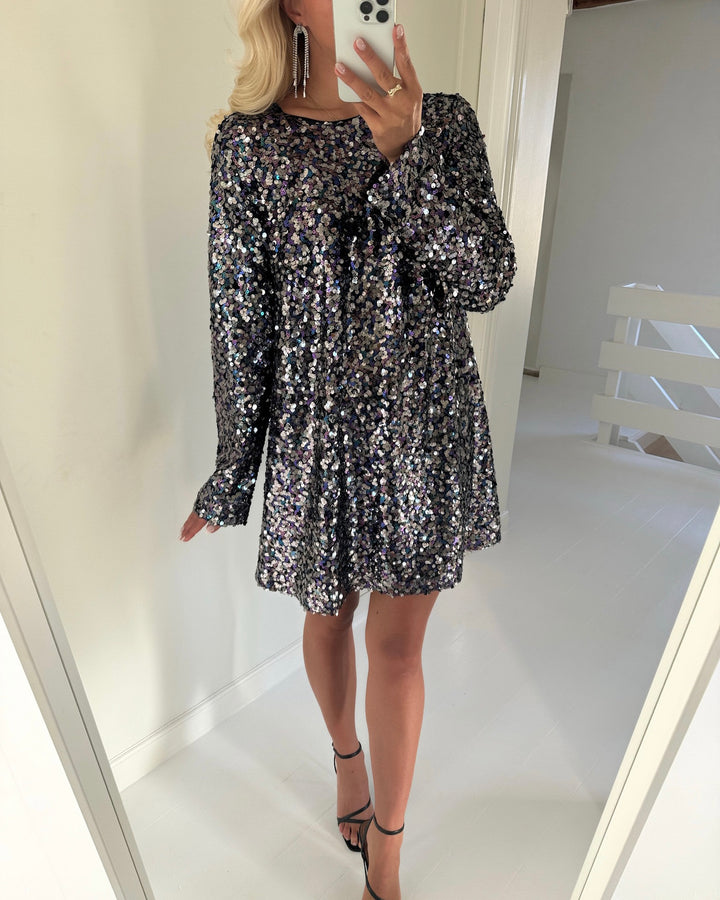 A-View kjole sequin grey