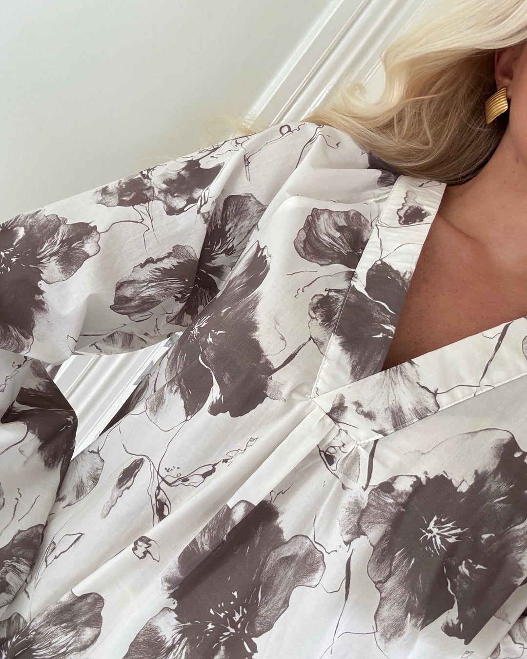 Love&Divine bluse love1528 brown flower
