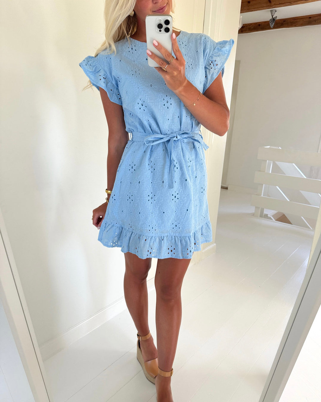 Vero Moda kjole eliza short cashmere blue