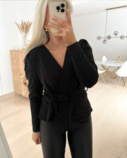 Nasa long sleeve blouse black/sliver