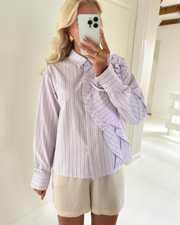 Y.A.S skjorte rosa ls orchid petal/w. stripes