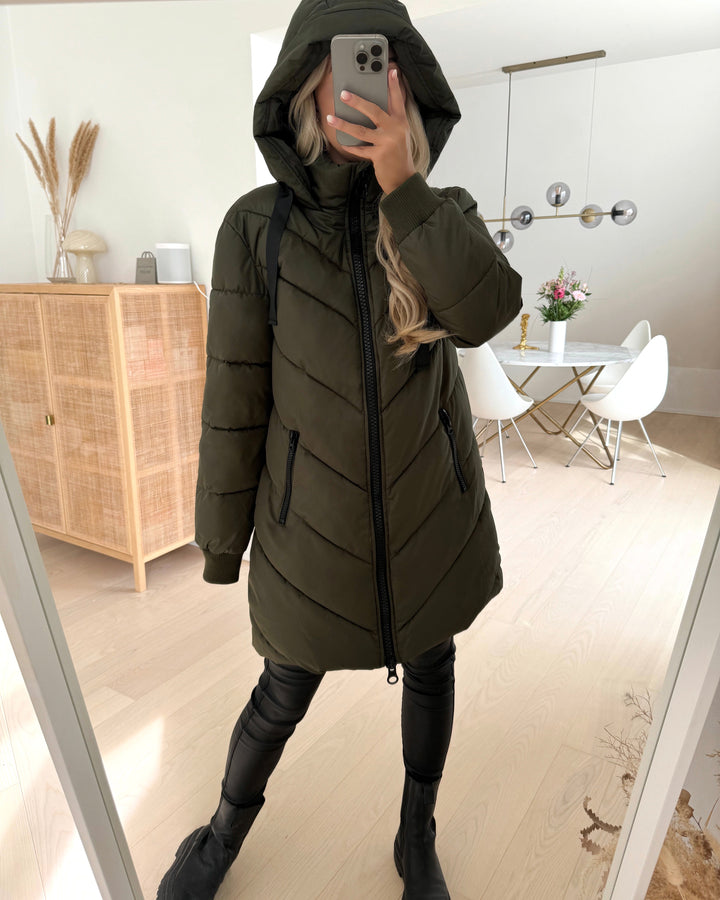 JDY jakke skylar life hood forest night/black