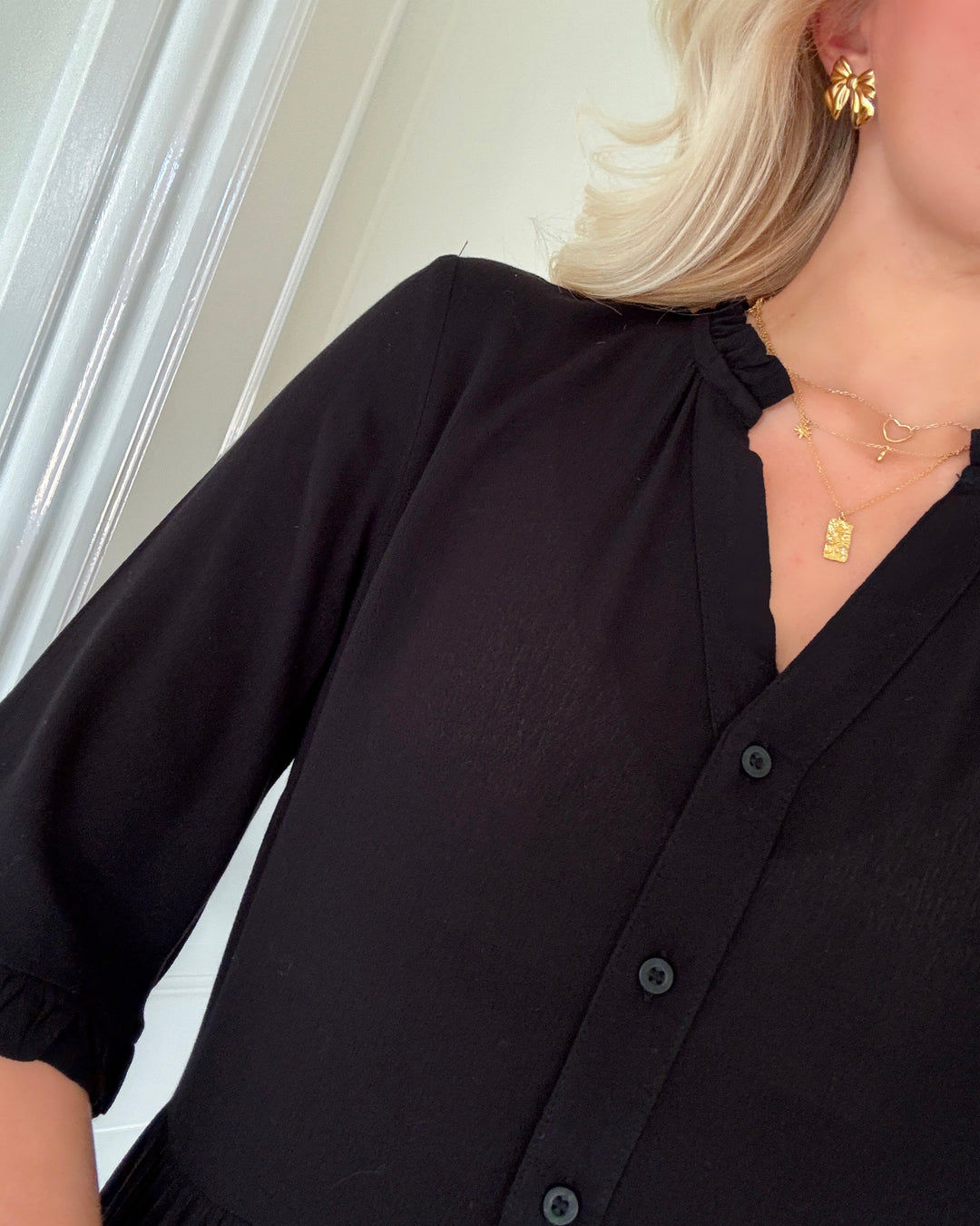 Vero Moda kjole menny 2/4 sl black