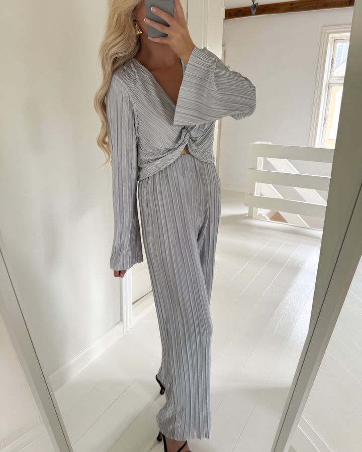 Vero Moda bukser plis hw wide gray voilet