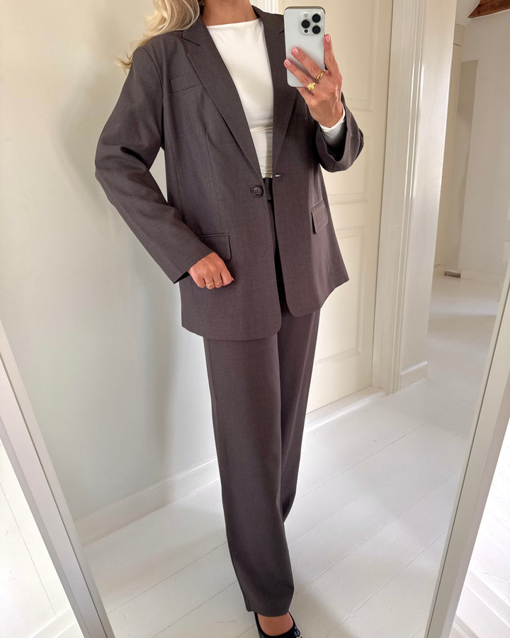 Only blazer linda ls boyfr mel chocolate torte/melange
