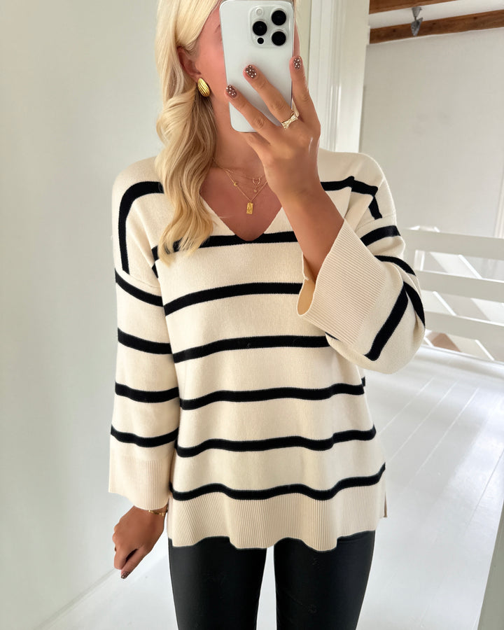 Vero Moda saba stripe birch/black