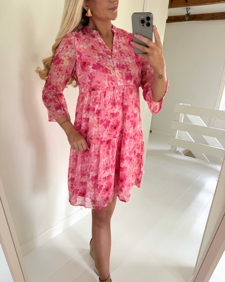 Vero Moda kjole smilla 3/4 short rose shadow sally