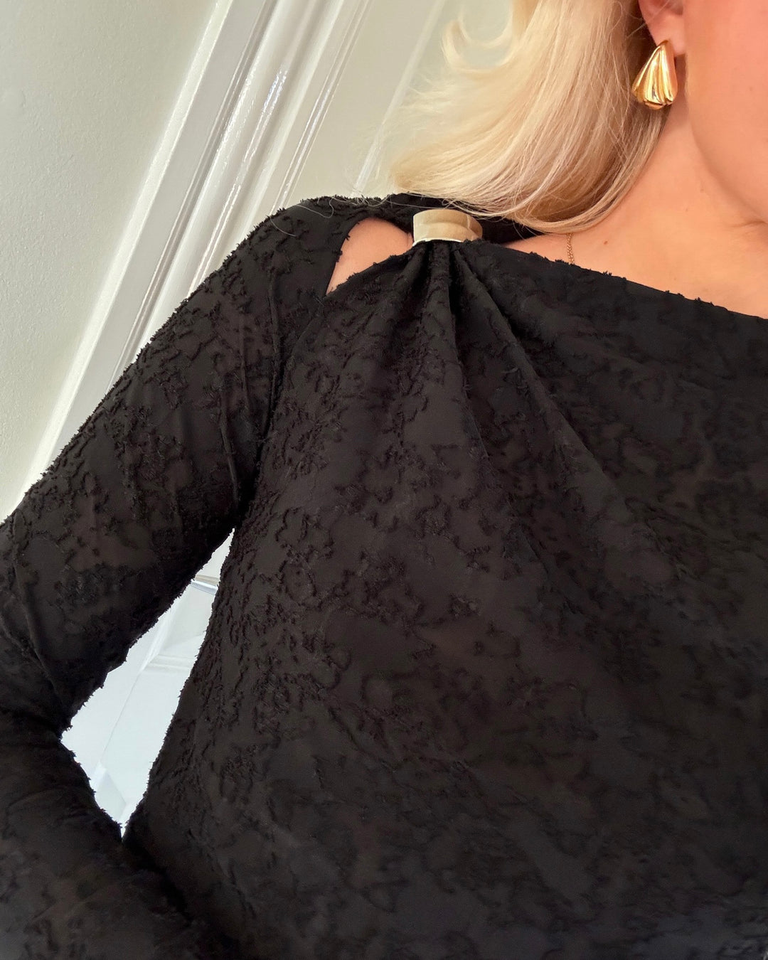 Sister's Point bluse vieda-ls black - FORUDBESTILLING LEV. UGE 1