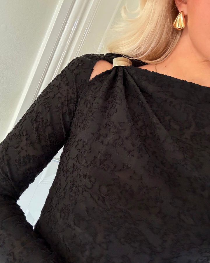 Sister's Point bluse vieda-ls black - FORUDBESTILLING LEV. UGE 1