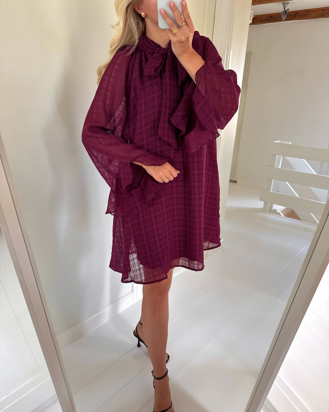 Y.A.S kjole liana ls tie neck s. fig