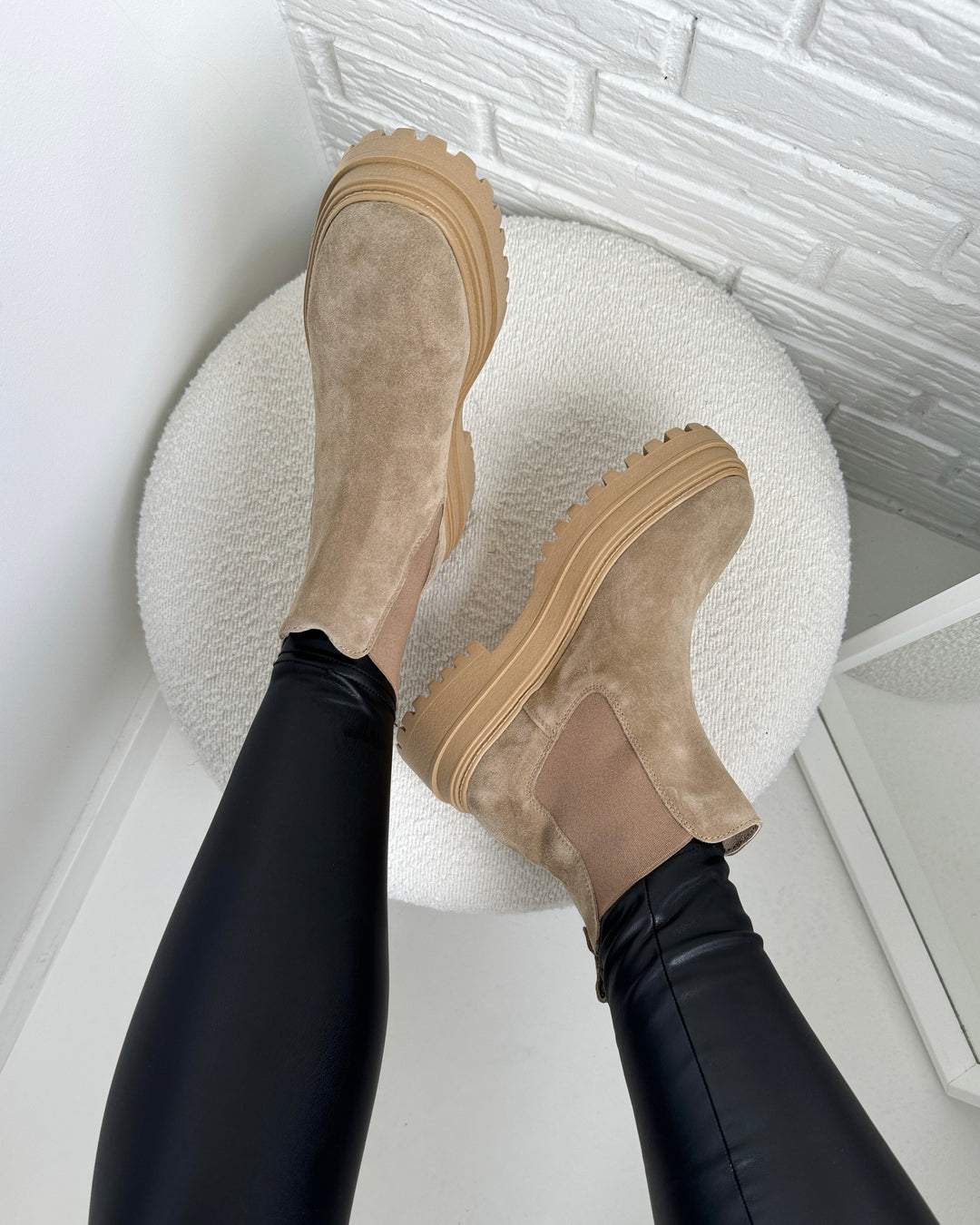 Phenumb støvler cash beige suede