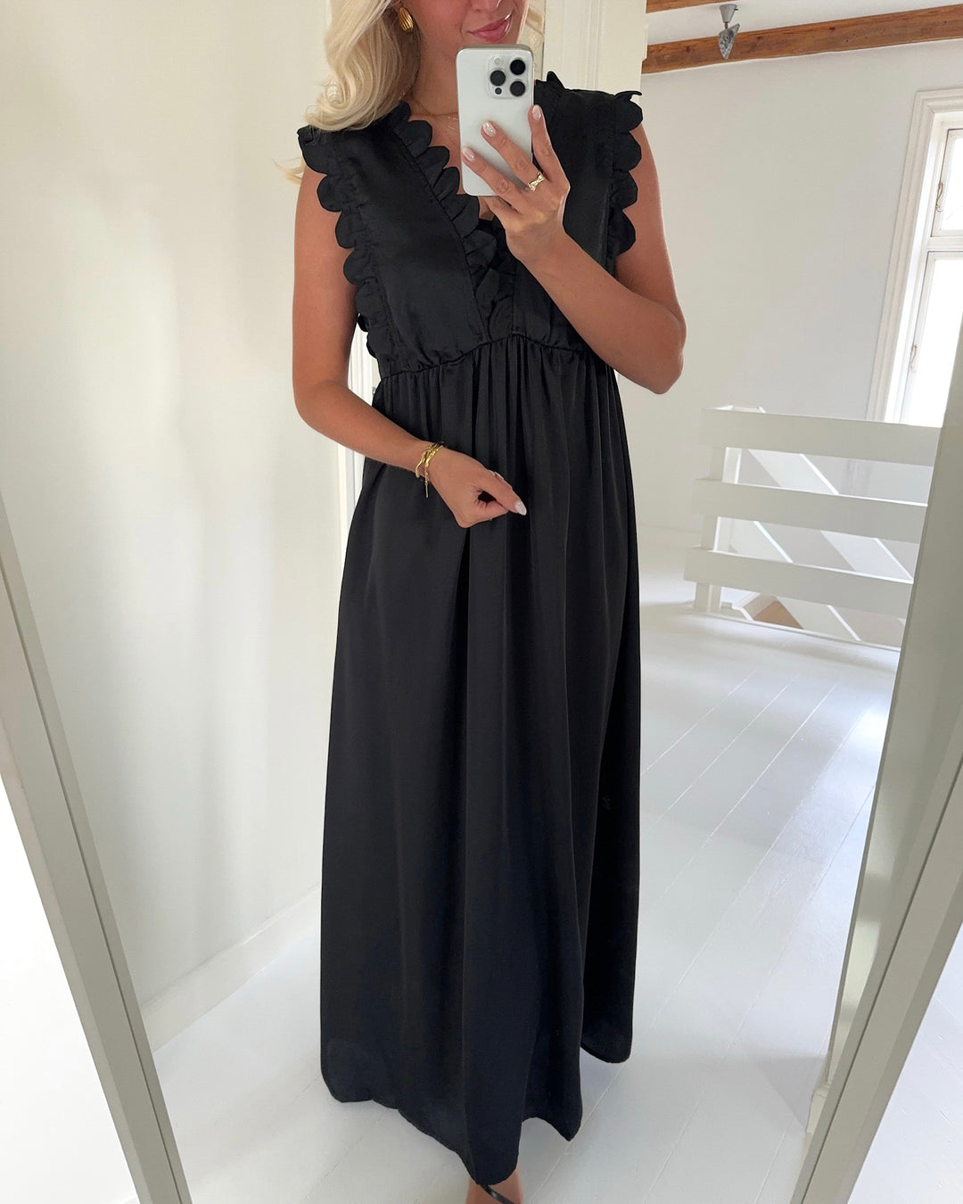 Y.A.S kjole pera sl maxi black