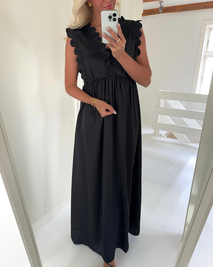 Y.A.S kjole pera sl maxi black