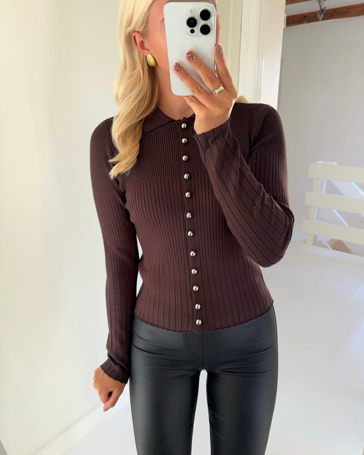 Vero Moda bluse siri ls chocolate torte